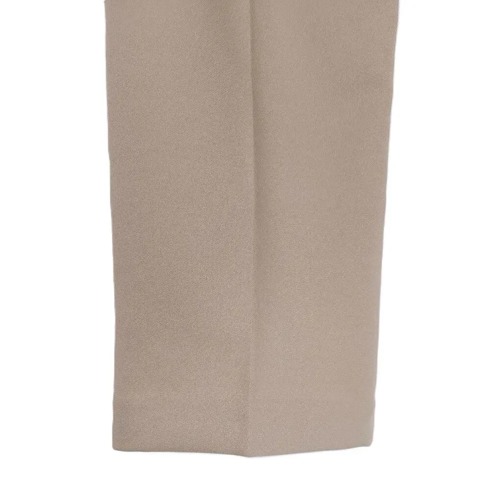 Perry Ellis Mens Modern Fit Dress Pants 38x32 Beige Elmwood Solid Stretch Twill